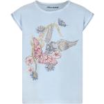 T-shirts à col rond Zadig & Voltaire bleues claires à strass à motif papillons lavable en machine Taille 10 ans pour fille de la boutique en ligne Miinto.fr avec livraison gratuite 