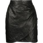 Jupes portefeuille Zadig & Voltaire noires à effet froissé en cuir minis Taille XS pour femme 