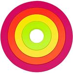 Zak Designs 2073-900 Set de 4 Dessous de Plat Circulaire Emboîtable