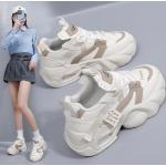 Chaussures de skate  blanches en cuir synthétique vegan légères à lacets look casual pour femme 