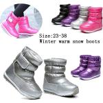 Bottes de neige & bottes hiver  violettes en caoutchouc à motif papillons Pointure 25 look fashion pour fille 