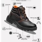 Chaussures de randonnée d'automne noires en microfibre imperméables Pointure 36 plus size look casual pour homme 