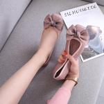 Chaussures de danse roses en caoutchouc à motif papillons légères à bouts carrés look casual pour femme 