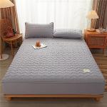 Alèses de lit grises en coton en lot de 1 150x200 cm 