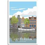 Décors muraux en étain à motif Amsterdam 