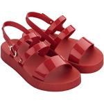 Sandales Zaxy rouge cerise en daim vegan Pointure 39 look fashion pour femme 