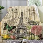 Plaids polaires en flanelle à motif Tour Eiffel Tour Eiffel 150x200 cm 