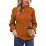 Zeagoo Pull Femme Hiver Tricoté Col Roulé Pull Manches Longues Pull Doux Pull Grosse Maille Couleur Caramel L
