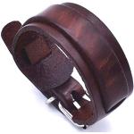 ZENSE - Bracelet de force pour homme en cuir ajustable marron ZB0322