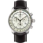 Montres-bracelet Zeppelin blanches à quartz chronomètre suisses classiques chronographes pour homme 