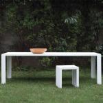 Zeus Table de jardin Big Irony Outdoor 200x90cm blanc gaufriert PxHxP 200x73x90cm