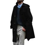 Parkas longues noires à capuche à manches longues Taille 5 XL plus size look gothique pour homme 