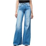 Jeans larges bleus en denim Taille XL plus size look gothique pour femme 