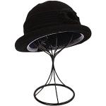Chapeaux cloches noirs à fleurs en laine Taille L look fashion pour femme 
