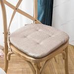 Galettes de chaise beiges nude lavable en machine en lot de 4 45x45 cm 