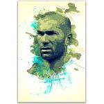 Zidane Impression sur toile 60 x 90 cm