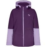 Vestes de ski Ziener violet foncé enfant coupe-vents respirantes avec jupe pare-neige look fashion 