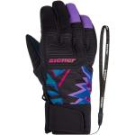 Gants de ski Ziener violets en cuir synthétique imperméables coupe-vents 7.5 pouces pour homme 