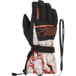 Gants de ski Ziener orange en polyester imperméables coupe-vents 8 pouces pour homme 
