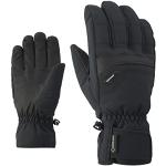 Gants de ski Ziener noirs en gore tex imperméables coupe-vents respirants 7 pouces classiques pour homme 