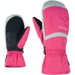 Paires de gants de ski Ziener roses en polyester enfant imperméables coupe-vents 