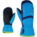 Paires de gants de ski Ziener bleues en polyester enfant imperméables coupe-vents 