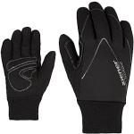 Paires de gants de ski Ziener noires en shoftshell enfant coupe-vents respirantes look fashion 