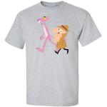 ZIENIUS Inspector Clouseau and The Pink Panther T-Shirt pour Hommes Femmes Unisexe à Manches Courtes X-Large