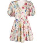 Robes de soirée courtes Zimmermann multicolores à fleurs à col en V pour femme 