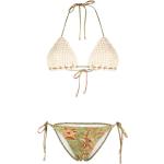 Bikinis triangle Zimmermann verts à fleurs Taille XS pour femme 