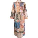 Robes à imprimés Zimmermann multicolores à motif paisley mi-longues à manches trois-quart classiques pour femme 