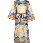 Robes évasées Zimmermann multicolores à rayures à motif bateaux mi-longues à manches trois-quart pour femme 