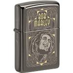 Briquets rechargeables Zippo noirs Bob Marley 