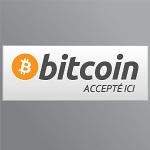 Zone-Stickers Sticker Signalétique Bitcoin Accepté Ici - 15cm x 6cm