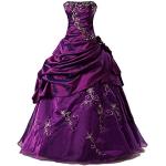 Robes de bal longues violettes en taffetas Taille 3 XL look fashion pour femme 