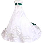Robes de mariée bustier blanc d'ivoire en satin Taille XL look fashion pour femme 