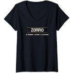 ZORRO - El Hombre El Mito La Légende | Nombre Ropa - T-Shirt avec Col en V