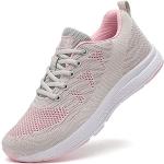 Chaussures de running roses légères pour pieds larges Pointure 39 look fashion pour femme 