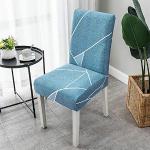 Housses de chaise turquoise en polyester extensibles modernes 