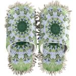Chaussures montantes vert d'eau à fleurs en microfibre à motif mandala look fashion 