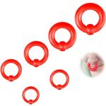 Piercings anneau rouges en acier à perles look fashion 