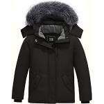 Manteaux d'hiver noirs en fausse fourrure coupe-vents look fashion pour fille en promo de la boutique en ligne Amazon.fr 