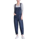 Salopettes en jean bleus foncé en denim Taille 3 XL look fashion pour femme 