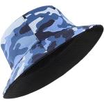 Chapeaux bob bleus camouflage en coton Taille XXL look militaire 